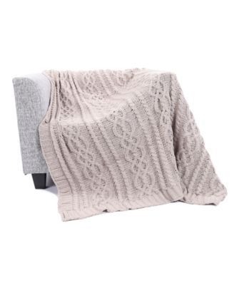 Happycare Textiles Knitted Luxury Chenille Throw, 51" x 67"