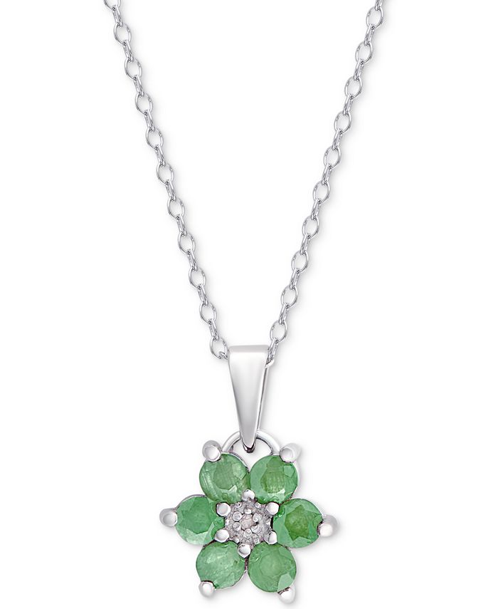 Macy s Emerald 5 8 ct. t.w. Diamond Accent 18