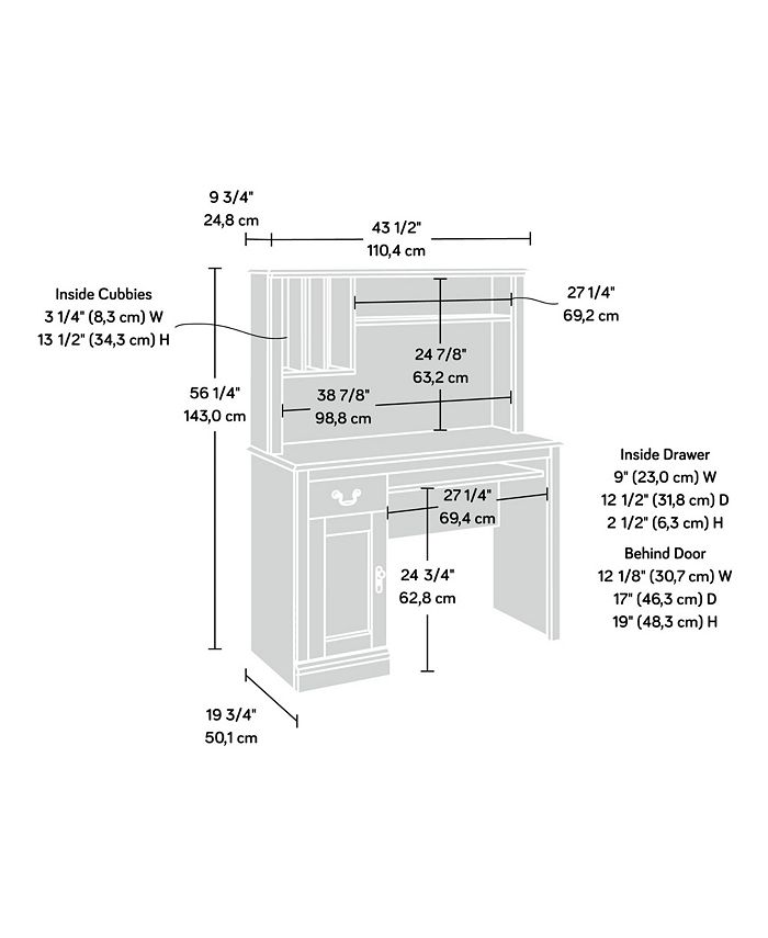 Sauder Camden County Computer Desk with Hutch Macy's
