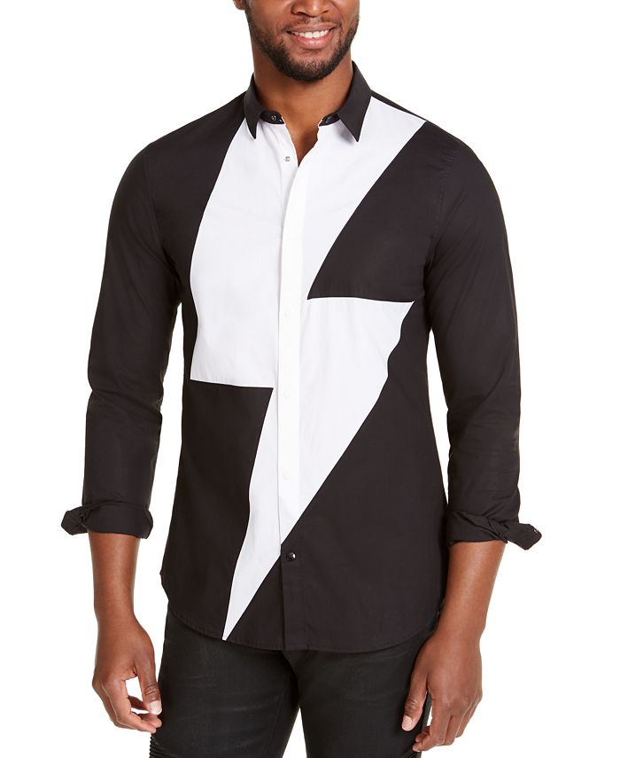 A|X Armani Exchange Thunderstorm Design Long Sleeve Shirt & Reviews -  Casual Button-Down Shirts - Men - Macy's