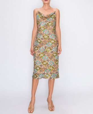 endless rose - Multi Sequin Cowl Neck Cami Dress