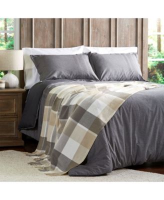 Plaid Fringed Throw, 60" x 70"