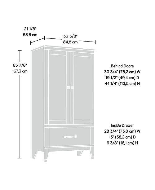 Sauder Carson Forge Armoire Reviews Furniture Macy S