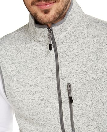 Men's Solid Fleece Sweater Vest, Created for Macy's
