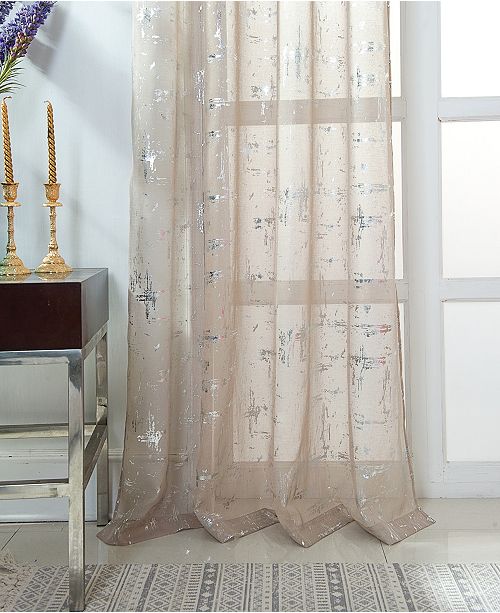 Rt Designers Collection Jackson Metallic Print 54 X 90 Sheer