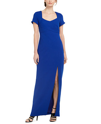 Calvin Klein Cap-Sleeve Gown - Macy's