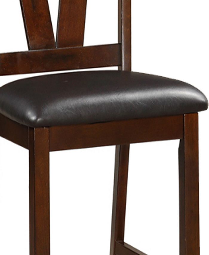 Benzara Rubber Wood Counter Height Armless Chair Set Of 2 And Reviews