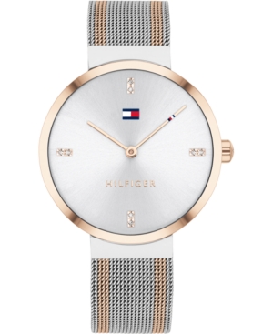 image of Tommy Hilfiger Women-s Two-Tone Stainless Steel Mesh Bracelet Watch 35mm