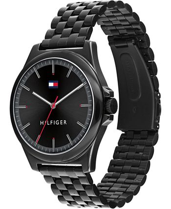 Tommy Hilfiger - Men's Black Stainless Steel Bracelet Watch 42mm
