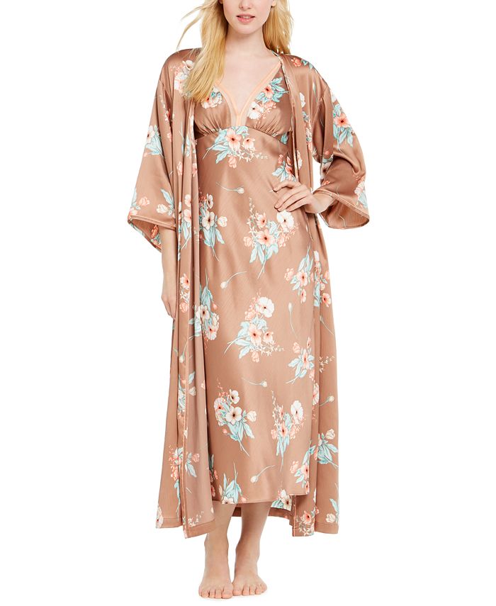 INC International Concepts INC FloralPrint Long Wrap Robe, Created for Macy's Macy's