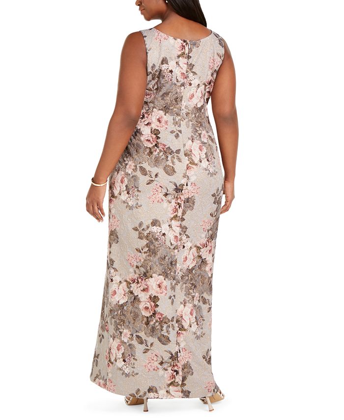 adrianna papell ruched gown