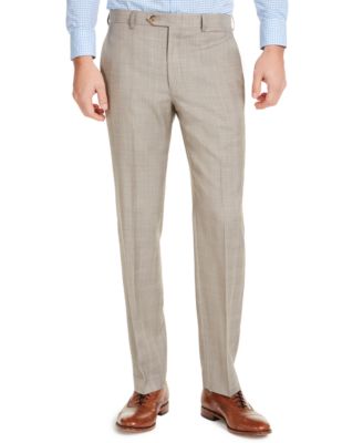 Lauren Ralph Lauren - Men's Classic-Fit UltraFlex Stretch Tan Plaid Suit Pants