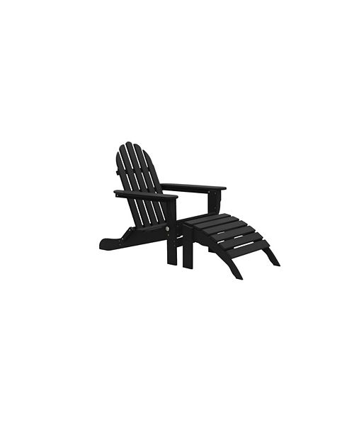Furniture Adirondack Outdoor Chair Ottoman Set Reviews
