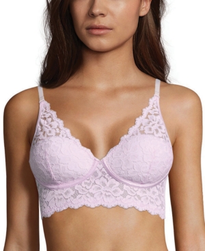 Maidenform Pure Comfort Lace & Mesh Longline Wireless Bralette DM1188