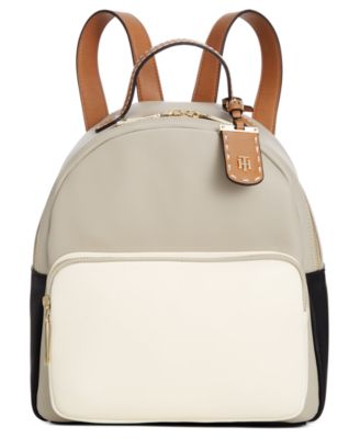 tommy hilfiger beige backpack