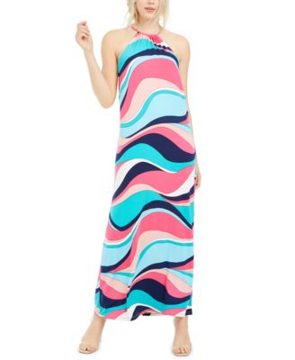 Trina Turk - Milian Wave-Print Maxi Dress