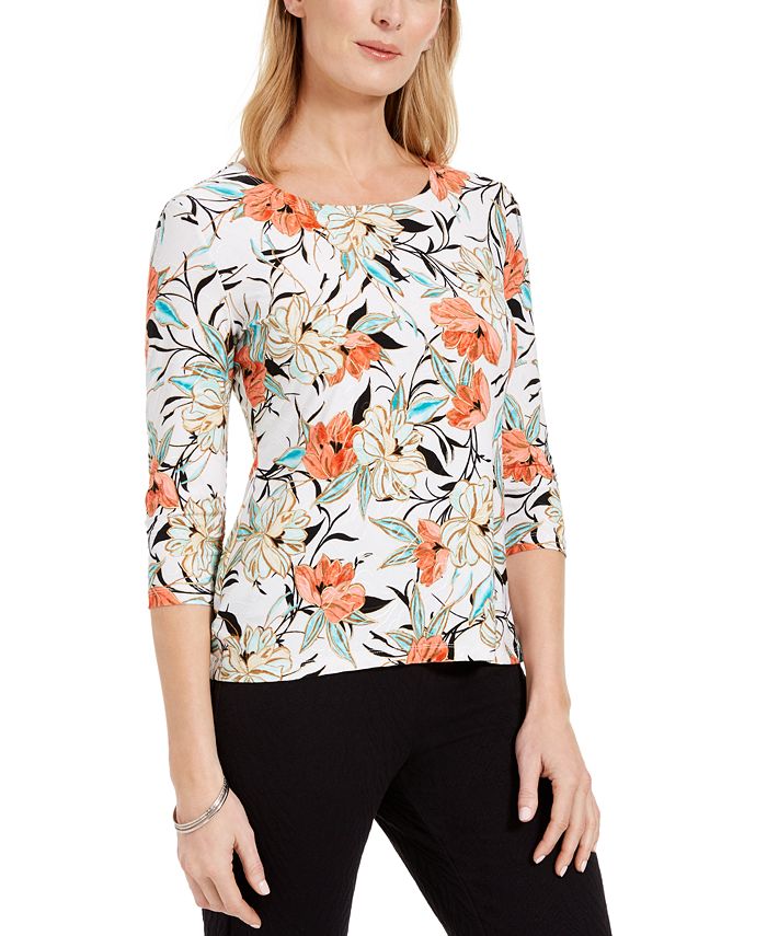 macy's jm collection petite tops