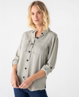 image of Thread Supply Soft Double Pocket Long Sleeve Button Down