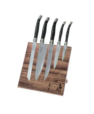 Laguiole 5 Piece Kitchen Knife Set plus Magnetic Display.