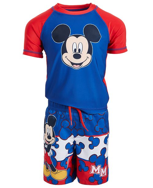 Dreamwave Toddler Boys 2 Pc Mickey Mouse Rash Guard Swim