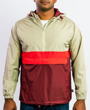 Beautiful Giant Men's Hooded Lightweight Windbreaker In Red