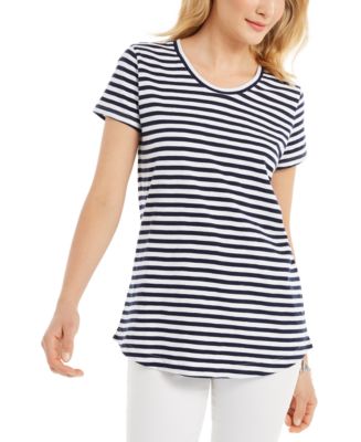Style & Co Striped Tee, Created for Macy's - Macy's