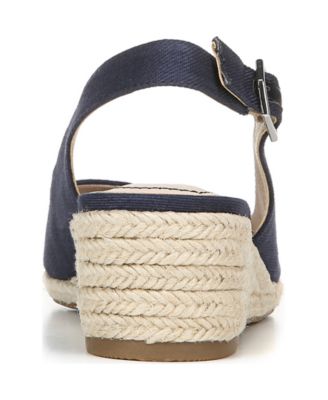 Women's Socialite Peep Toe Slingback Espadrille Wedge Sandals