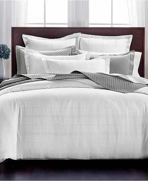 Charter Club Windowpane Duvet Sets 550 Thread Count Supima Cotton