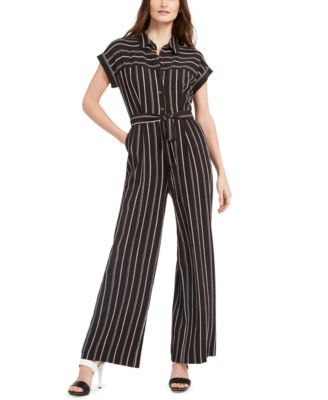 Calvin klein striped jumpsuit on sale