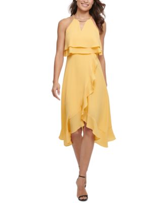 kensie ruffled popover dress