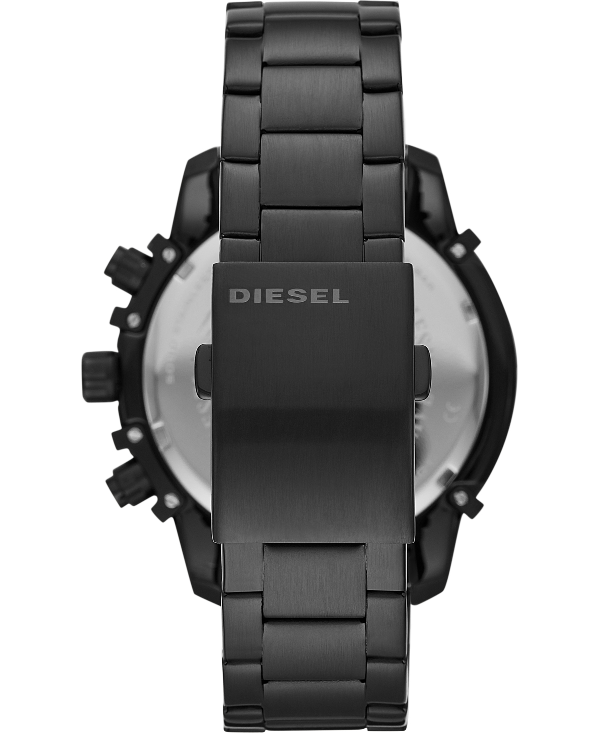 Shop Diesel Men's Chronograph Griffed Black Stainless Steel Bracelet Watch 48mm