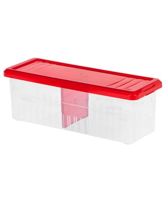 IRIS USA - Ribbon Storage Box, 3 Pack, Red