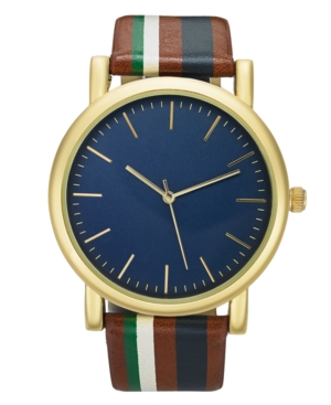 image of Inc Men-s Striped Strap Watch 44mm, Created for Macy-s