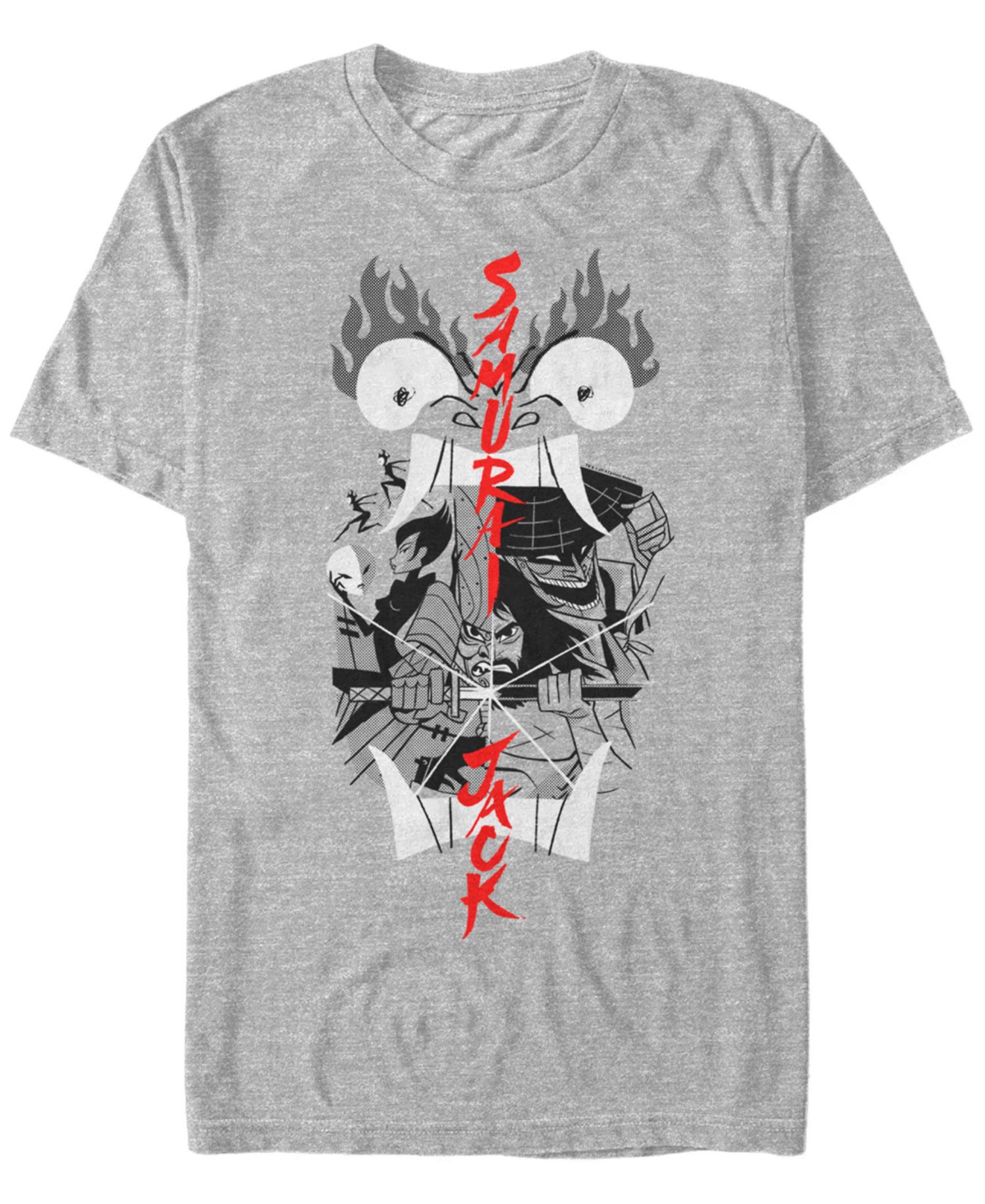Men's Samurai Jack Aku Illustrated Storytelling Short Sleeve T- shirt