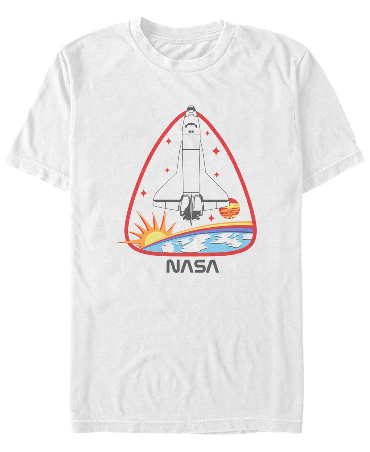 Мужская рубашка Fifth Sun NASA Rocket Ship Badge Short Sleeve T, цвет: Белый — фото 1