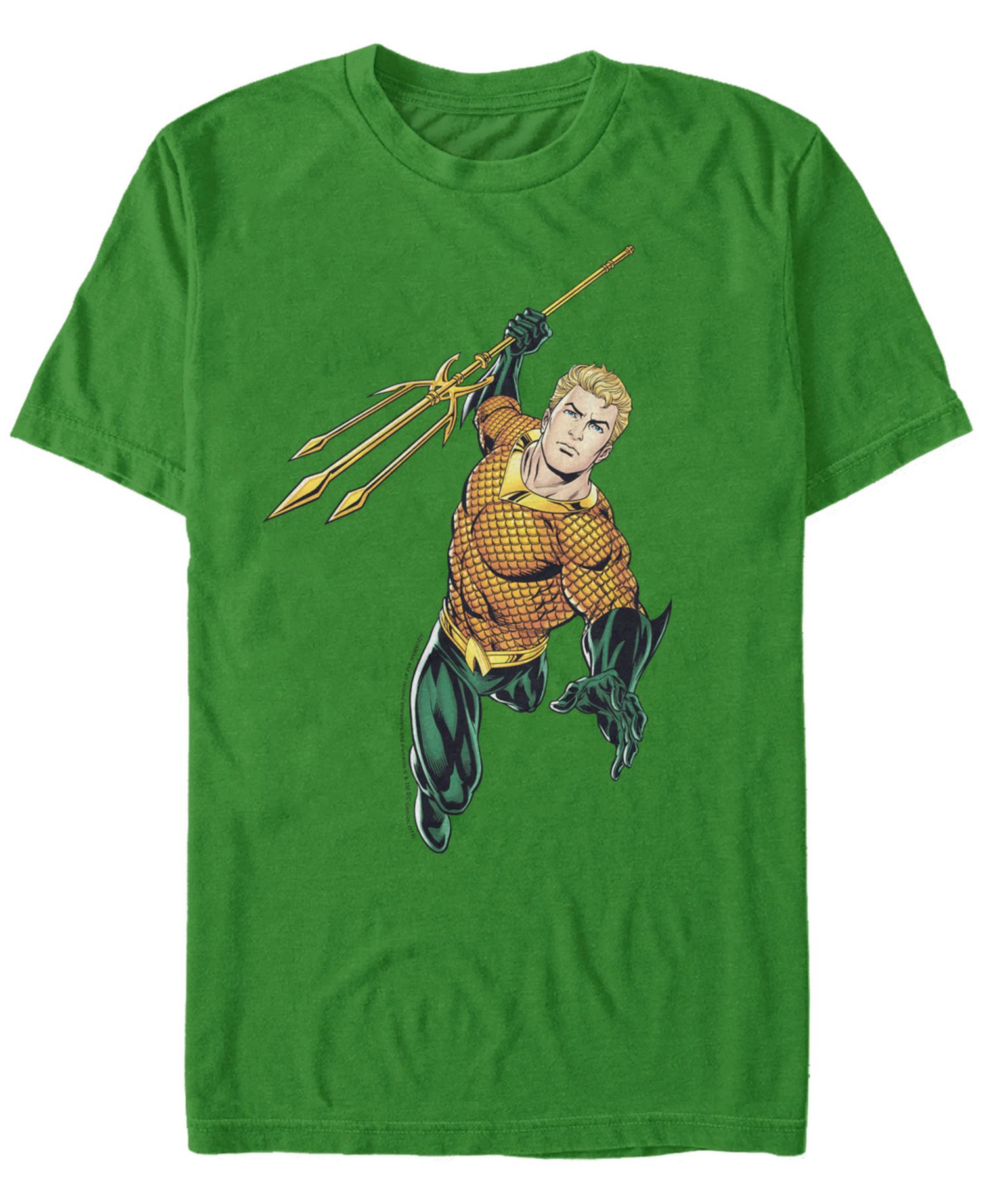 DC Men's Aquaman Trident Action Pose Short Sleeve T-Shirt