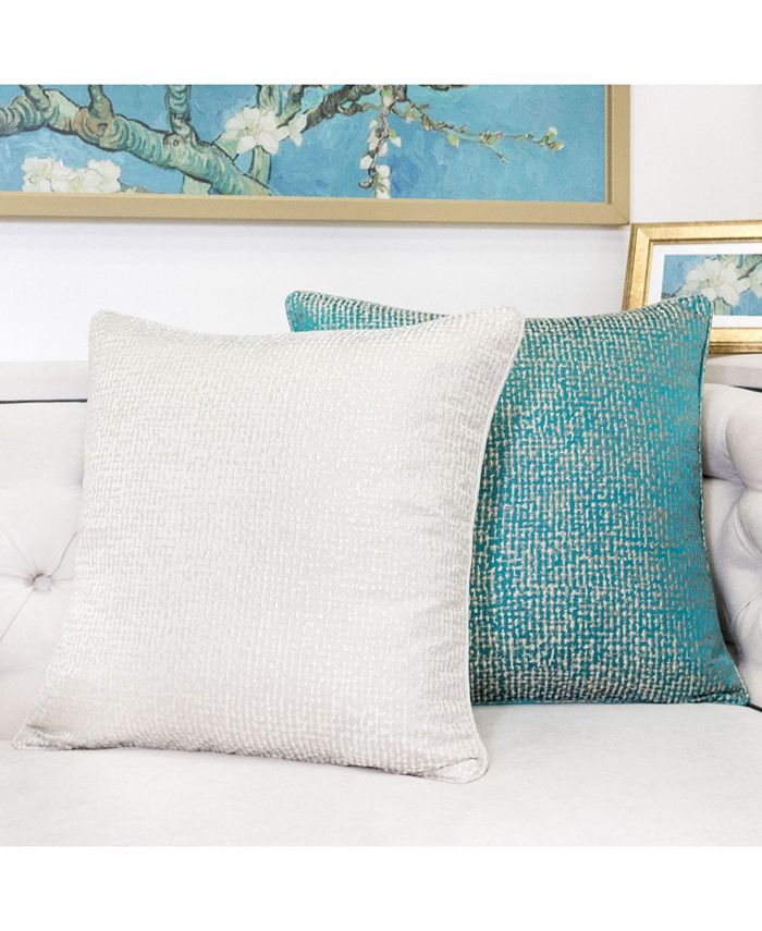 Homey Cozy Chloe Jacquard Plaid Throw Pillow, Houndstooth Macy's