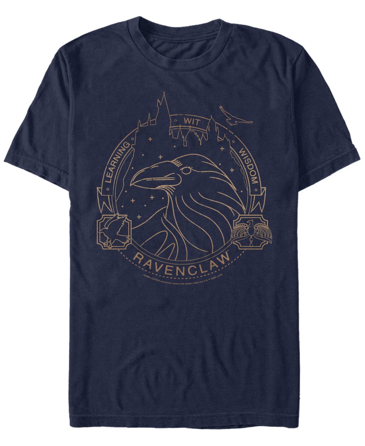 Мужская футболка Fifth Sun Harry Potter Ravenclaw Learning Wit Wisdom Line Art Short Sleeve — фото 1