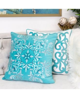 Floral Elegant Decorative Pillow, 20" x 20"