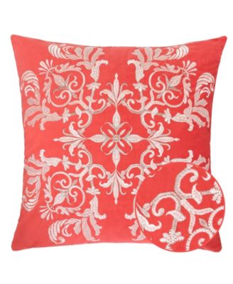 Floral Elegant Decorative Pillow, 20" x 20"