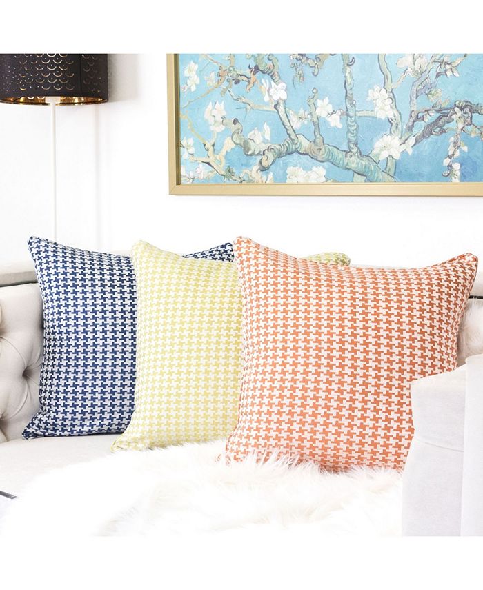 Homey Cozy Tessa Jacquard Square Decorative Throw Pillow - Macy's