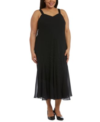 R&M Richards Plus Size Beaded V-Neck Dress and Jacket