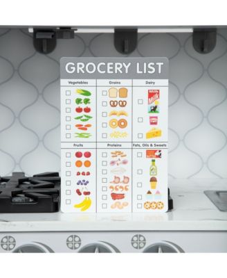 Melissa Doug Wooden Chef’s Pretend Play Toy Kitchen With “Ice” Cube Dispenser – Cloud White