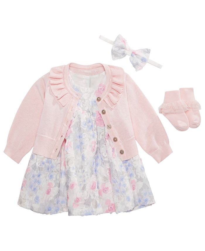 First Impressions Baby Girls RuffleNeck Cardigan, Created for Macy's