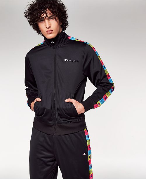 Champion Men S Logo Track Jacket Reviews Men Macy S