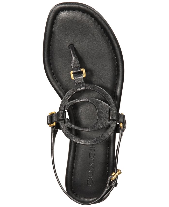COACH Women's Jeri Leather Sandals & Reviews Sandals Shoes Macy's