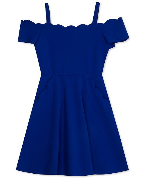 Rare Editions Big Girls Scalloped Scuba Skater Dress Reviews