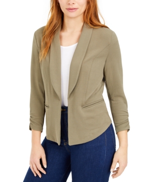 Bar Iii Ruched-Sleeve Blazer Created for Macy's
