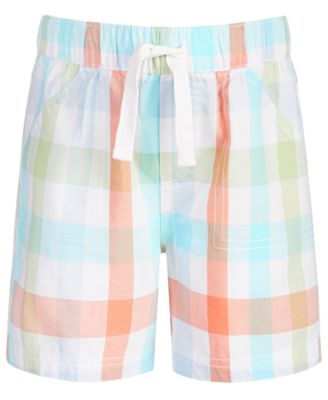 First Impressions - Baby Boys Plaid Cotton Shorts