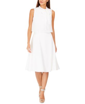 calvin klein white dresses macy's